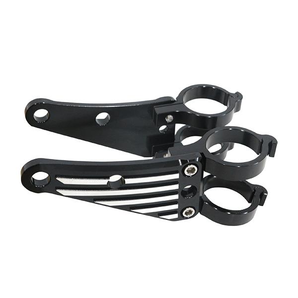 ヘッドライト ステー バイク アルミ削り出し ブラック 50mm 50φ 50パイ