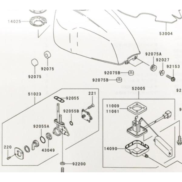 カワサキ（Kawasaki） ZRX400/400-II(ZR400E) フューエルコック