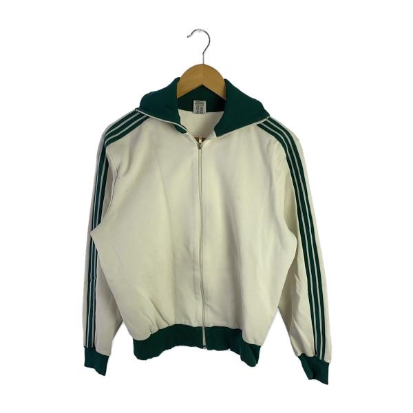adidas◇80s/デサント製/トラックジャケット/3/ポリエステル/ホワイト