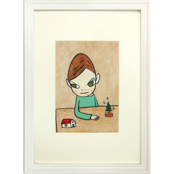 奈良美智 額装 ペイント ポスター ハレクラニ 奈良美智 額装 ペイント