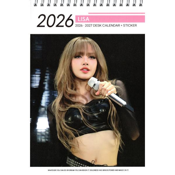 BLACKPINK ブラックピンク LISA リサ グッズ 卓上 カレンダー 2026