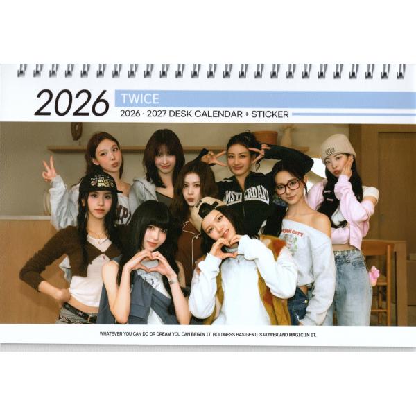 TWICE グッズ 卓上 カレンダー (写真集) 2026~2027年 (2年分) +