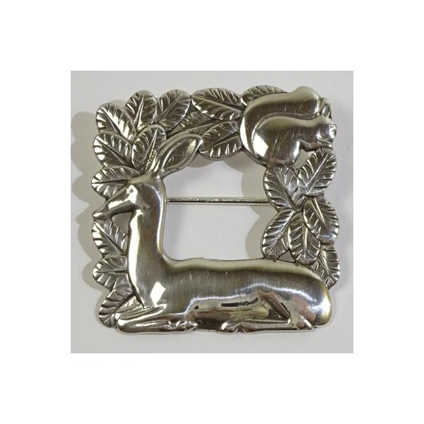 Georg Jensen（ジョージ ジェンセン） ブローチ318 鹿とリス