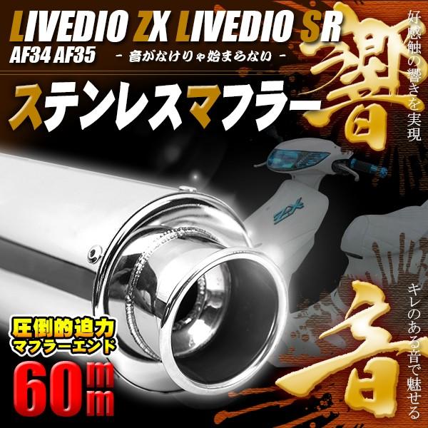 ディオ ステンレスマフラー ライブディオ ZX SR AF 34 35 重低音