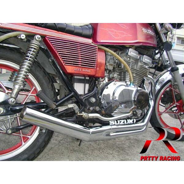 SUZUKI GSX250E ザリ 【響】 サイドクロス管 二重加工 マフラー メッキ