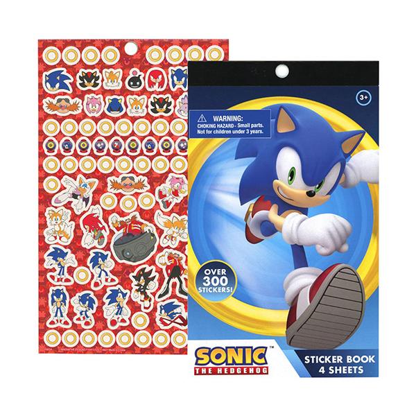 ソニック ステッカー ブック OVER300 4シート 18121 シール ごほうび