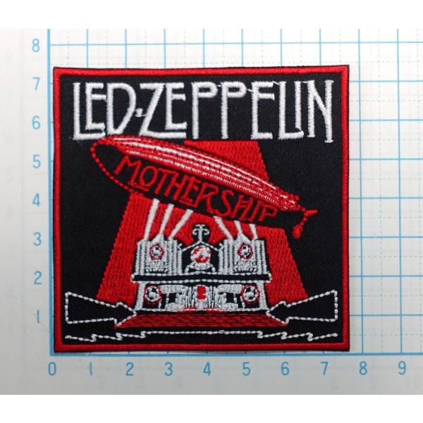 レッドツェッペリン MOTHERSHIP ロゴ マーク(四角型)【ロック ワッペン