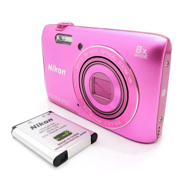 美品》 コンパクトカメラ NIKON COOLPIX S3700 ピンク ニコン コンデジ