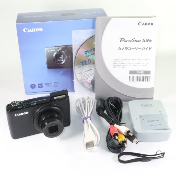 中古】 極上美品 Canon powershot S95 ブラック キャノン k2123 : りん