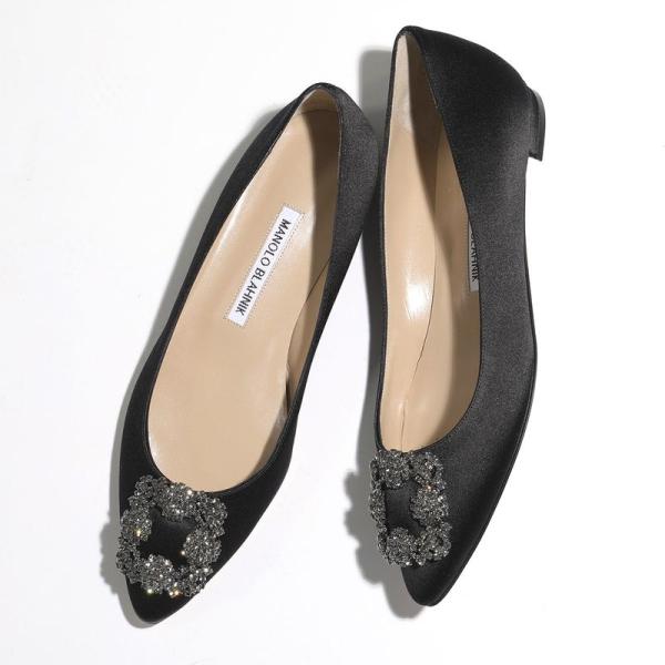 MANOLO BLAHNIK（マノロブラニク） パンプス HANGISIFLAT FMC SATIN