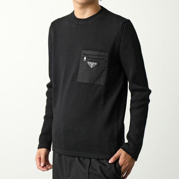 PRADA（プラダ） セーター UMB049 1W4X メンズ ウール ニット 長袖 胸