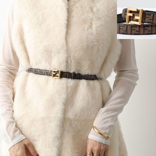 FENDI（フェンディ） ベルト 8C0648 AQ1J レディース FF柄 FFバックル