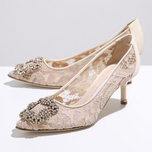 MANOLO BLAHNIK（マノロブラニク） パンプス HANGISI LSMOR LACE 050