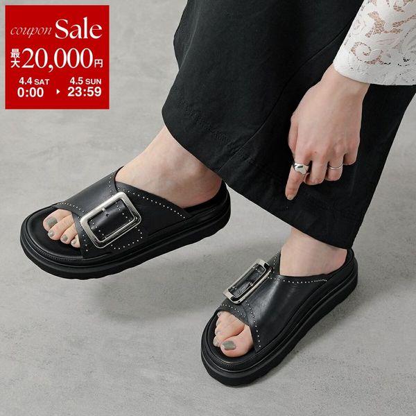 MOHI（モヒ） サンダル 1902483G レディース レザー ベルト スタッズ