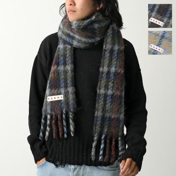 MARNI（マルニ） マフラー SCZC0077Y0 UAW050 メンズ チェック柄 ロゴ