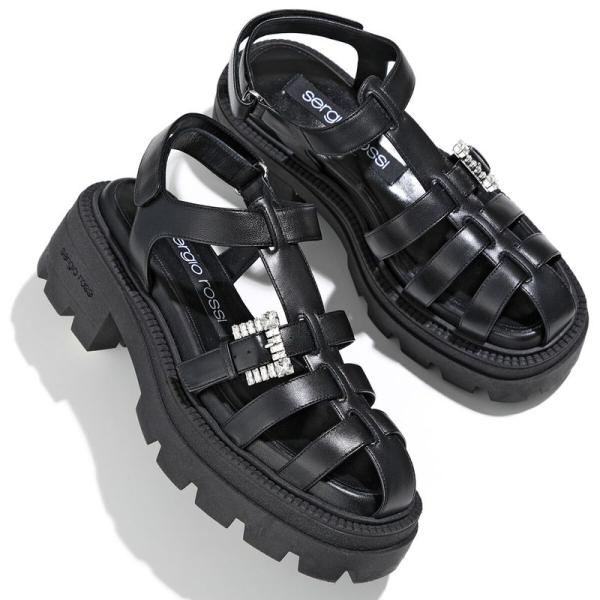 Sergio rossi（セルジオロッシ） サンダル SR TWENTY BUCKLE 025 トゥ