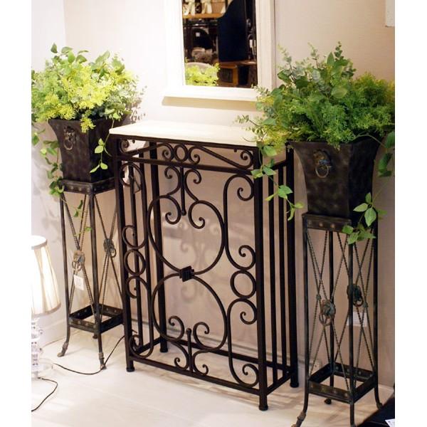 コンソールテーブル 大理石風 アイアン コンソール サイドテーブル