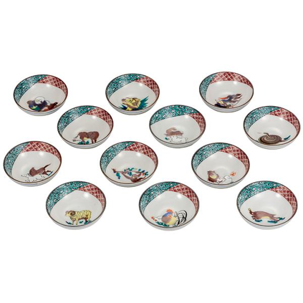 九谷焼 組平盃 十二支 酒器 盃 ぐい呑 人気 ギフト 贈り物 結婚祝い