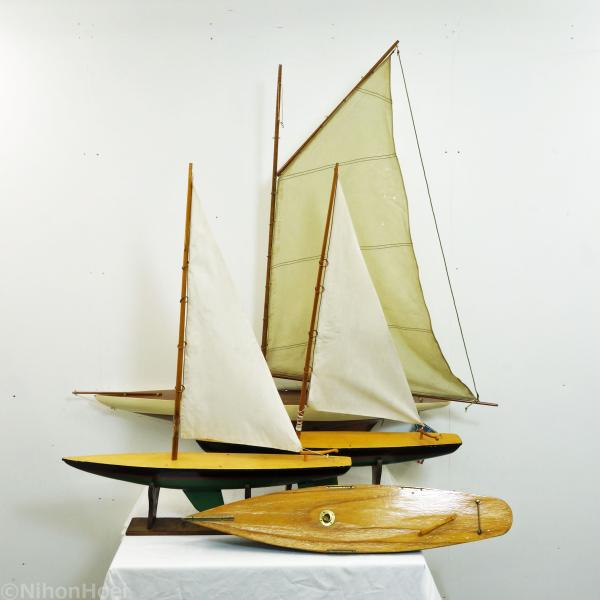 送料無料 ◇ Authentic Modelsなど 木製ヨット模型 4隻