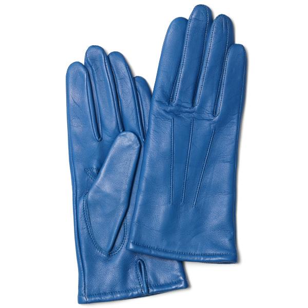 KURODA（クロダ） 革手袋 レディース カシミヤ裏地 ブルー ネイビー