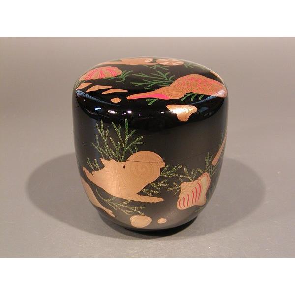 茶道具 大棗 海松貝（みるがい）蒔絵 而妙斎好、 中村宗尹作 : 佐藤