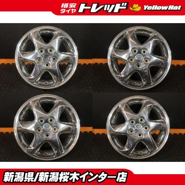 中古】マツダ純正 Mazda MPV 純正 16インチ 6J +50 114.3 5H クローム
