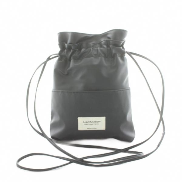 ビューティフルピープル beautiful people 巾着 ショルダーバッグ ロゴ