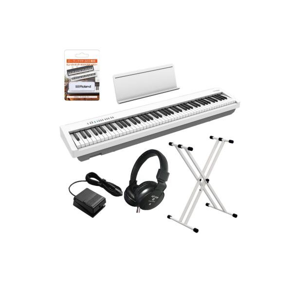 Roland FP-30X WH 電子ピアノ 88鍵盤 Xスタンド・ヘッドホンセット