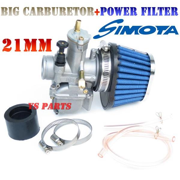 PWK21ビッグキャブ+ブルーフィルター ライブディオZXスーパーディオ