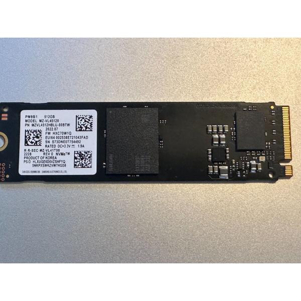 SAMSUNG 512 GB MZ-VL45120 PM9B1 M.2 2280 GEN4X4 NVME SSD : うえた