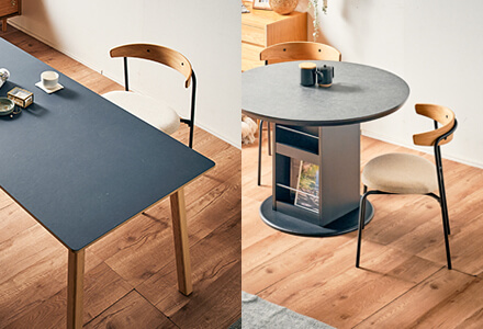 大川家具】アームレスダイニングチェア 51cm幅 バゲット オーク