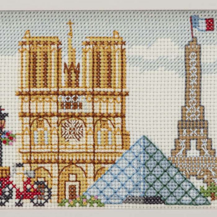 3/10予約】クロスステッチフレーム＜パリの街歩き＞ | リバティ 生地