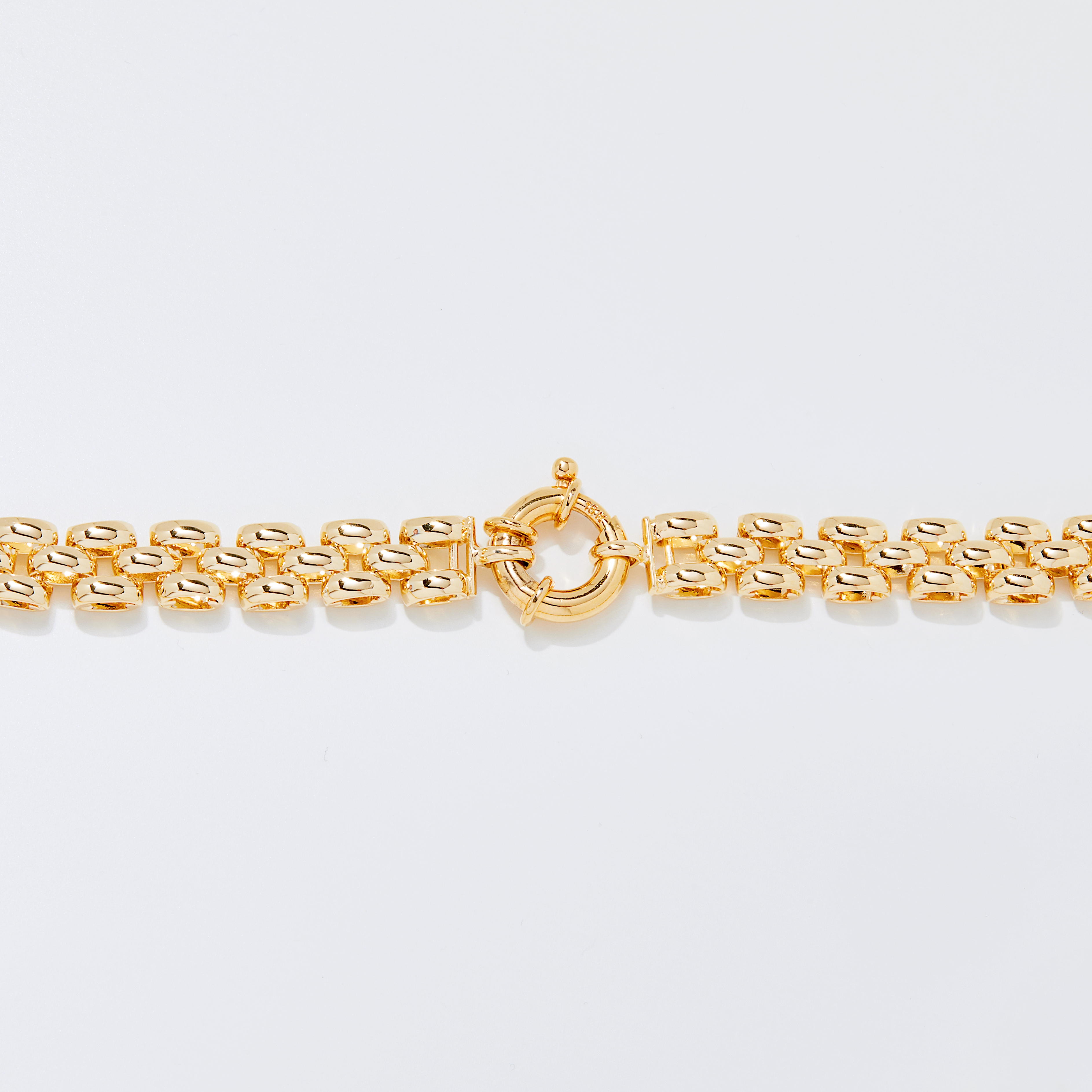 Bronzoro 18K Yellow Gold Plated Three Row Pantera Necklace - TSC.ca