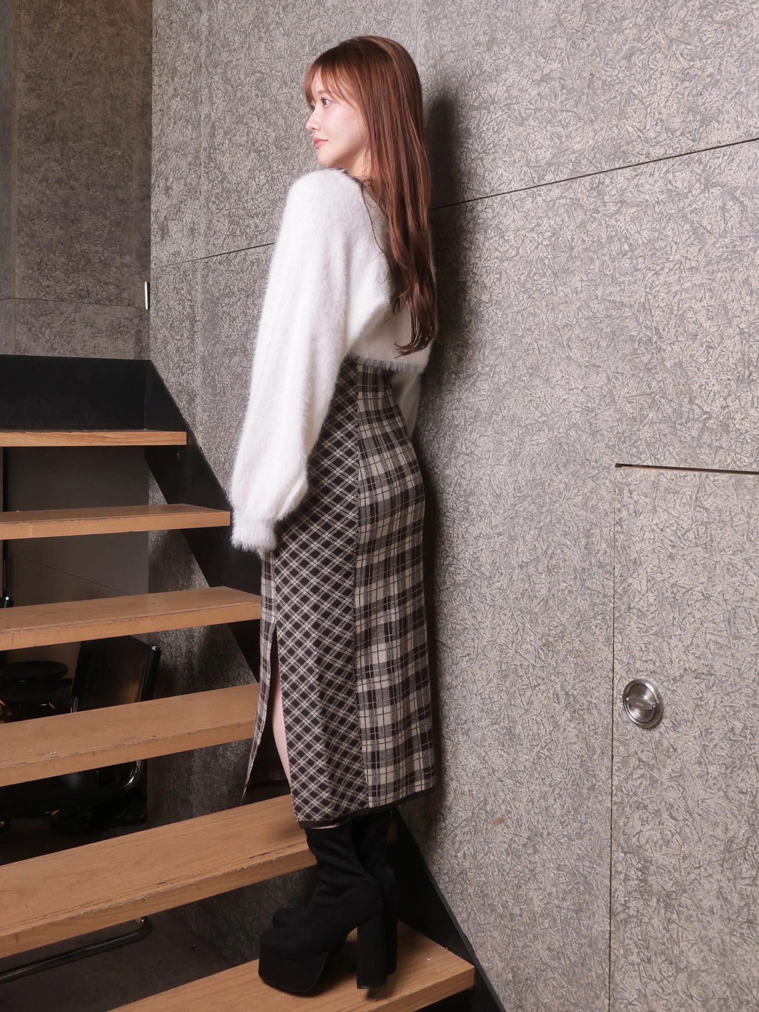 LIP SERVICE（リップサービス）｜ フェザーチェックアンサンブルロング