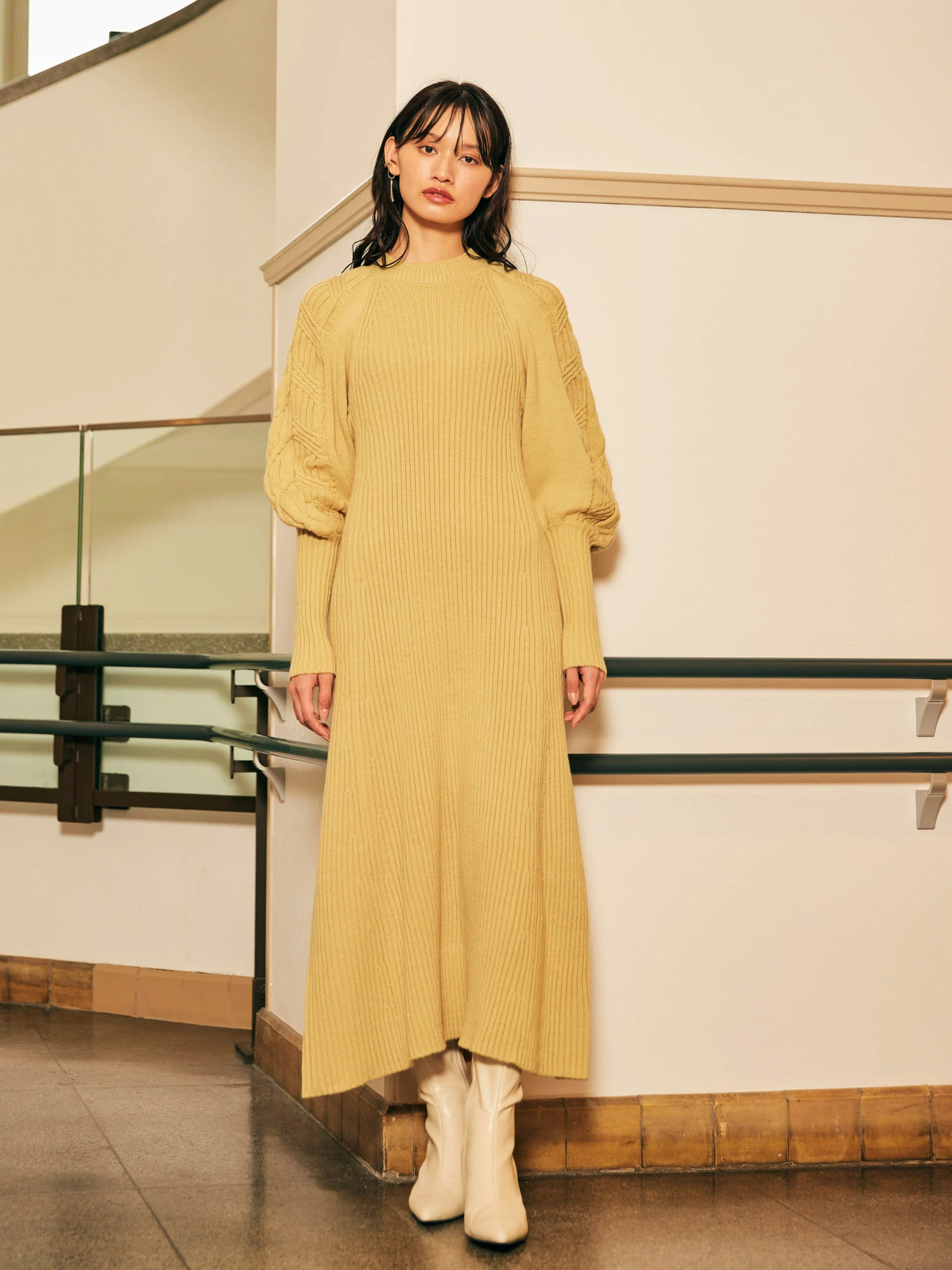 LADYMADE（レディメイド）｜ ケーブルスリーブニットワンピース