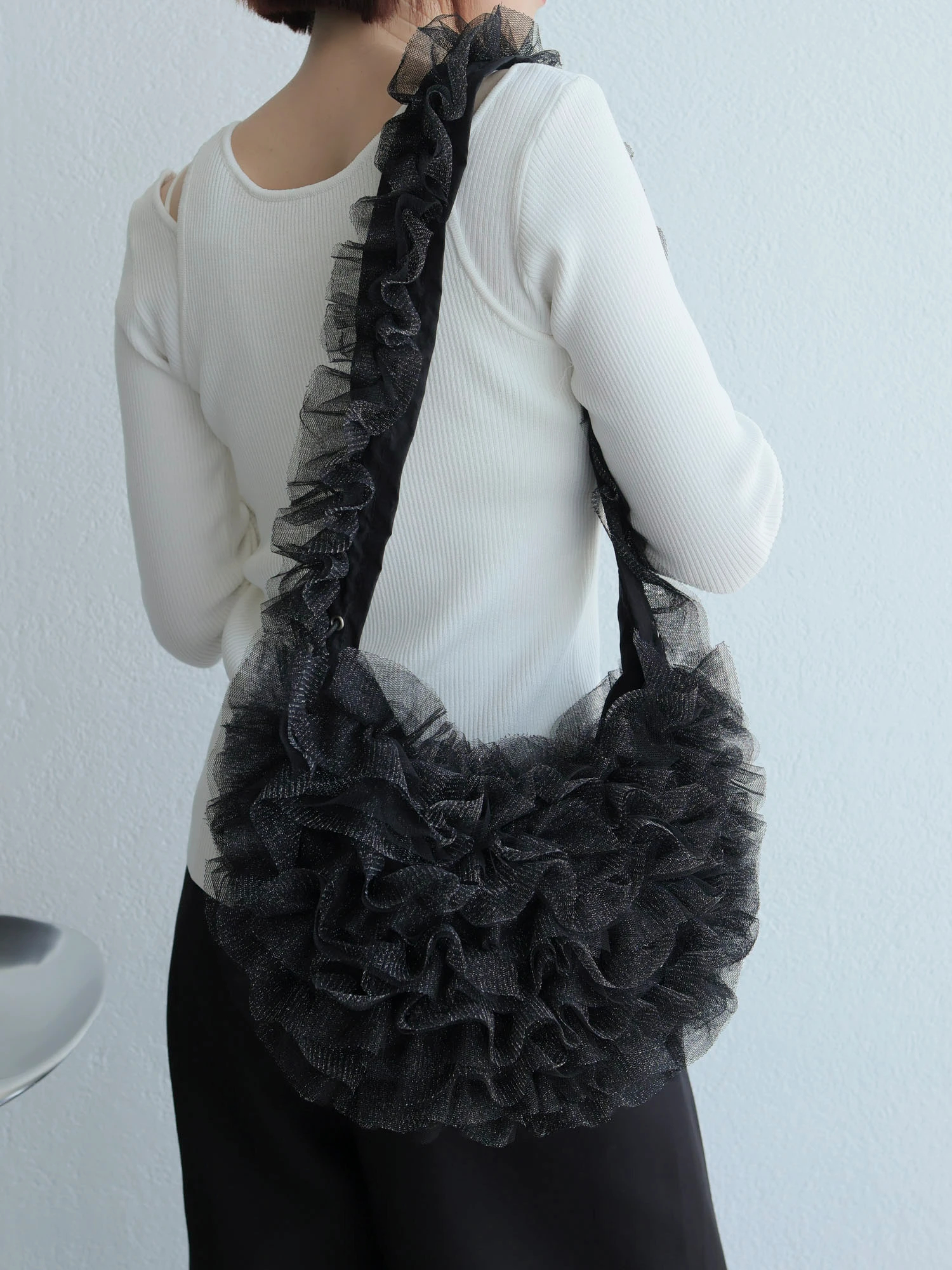 LADYMADE（レディメイド）｜ ラメチュールフリルドロストバッグ