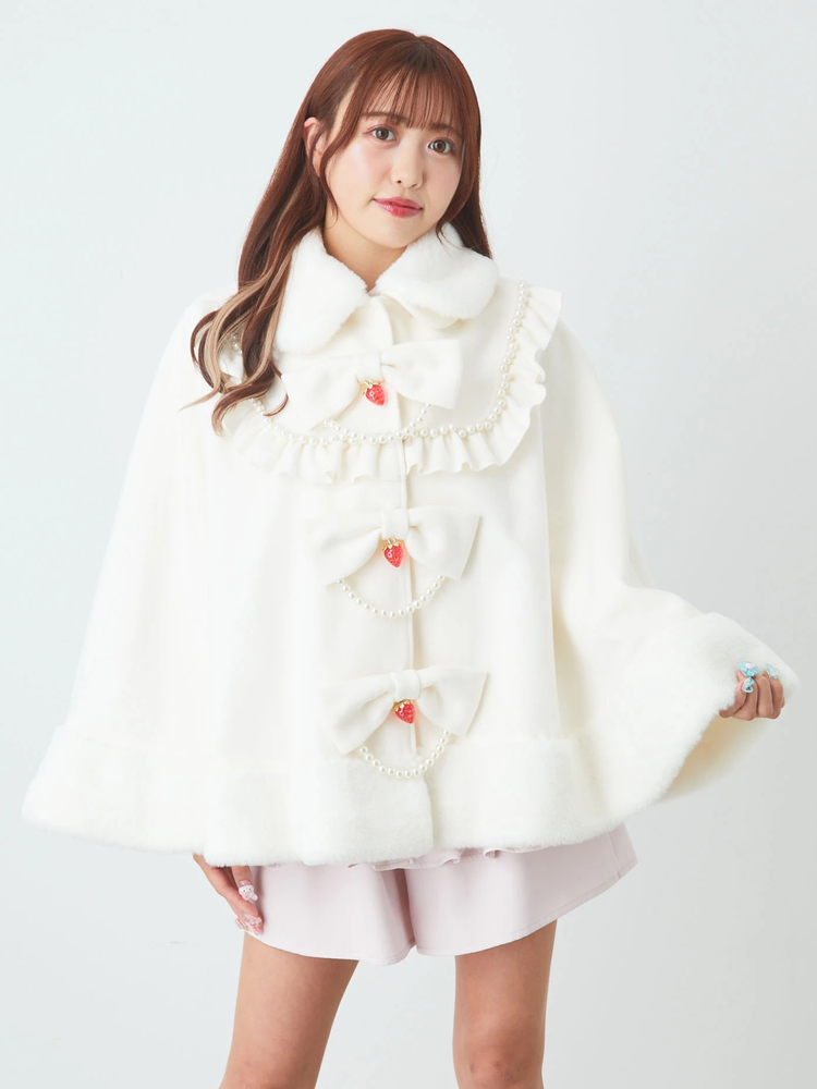 ストロベリーリボンポンチョコート - Ank Rouge(アンクルージュ)の