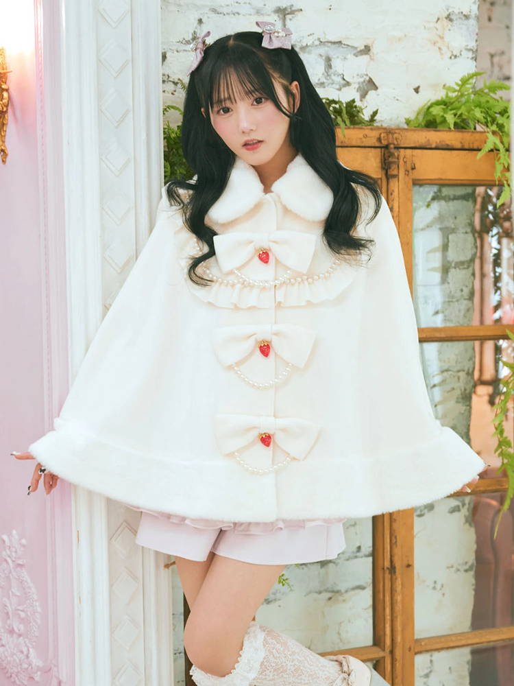 ストロベリーリボンポンチョコート - Ank Rouge(アンクルージュ)の