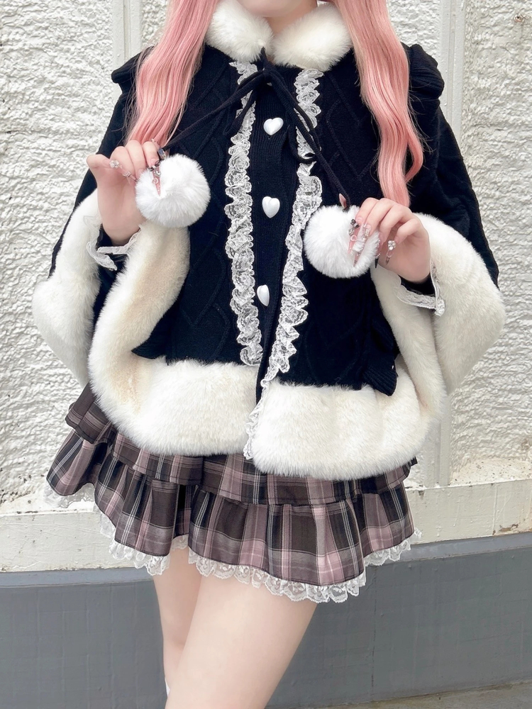 うさちゃんニットポンチョ - Ank Rouge(アンクルージュ)のポンチョ