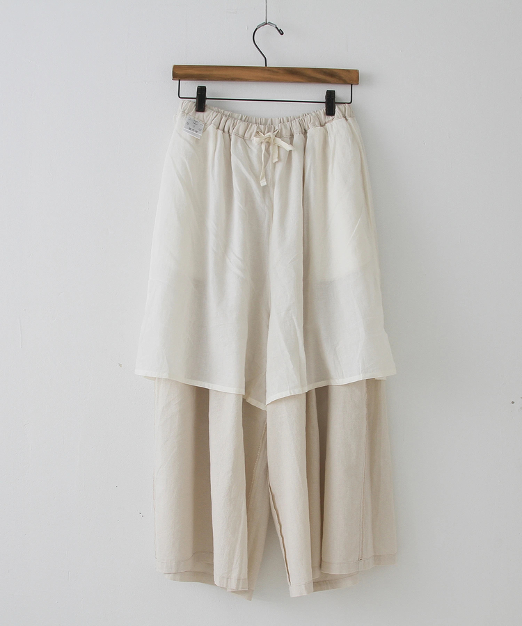 無地 キャンブリック イージー ガウチョ パンツ｜ファッション通販