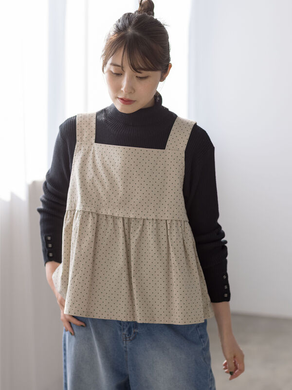 セール】 【ゆべし×Samansa Mos2】前後2WAYビスチェ（グレー/ブラック