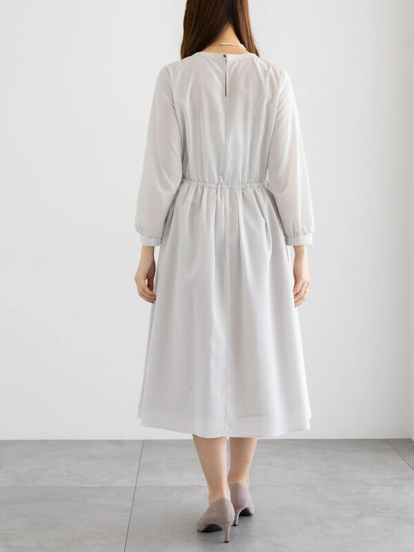 WEB限定】ジョーゼット前タックワンピース【セレモニーアイテム