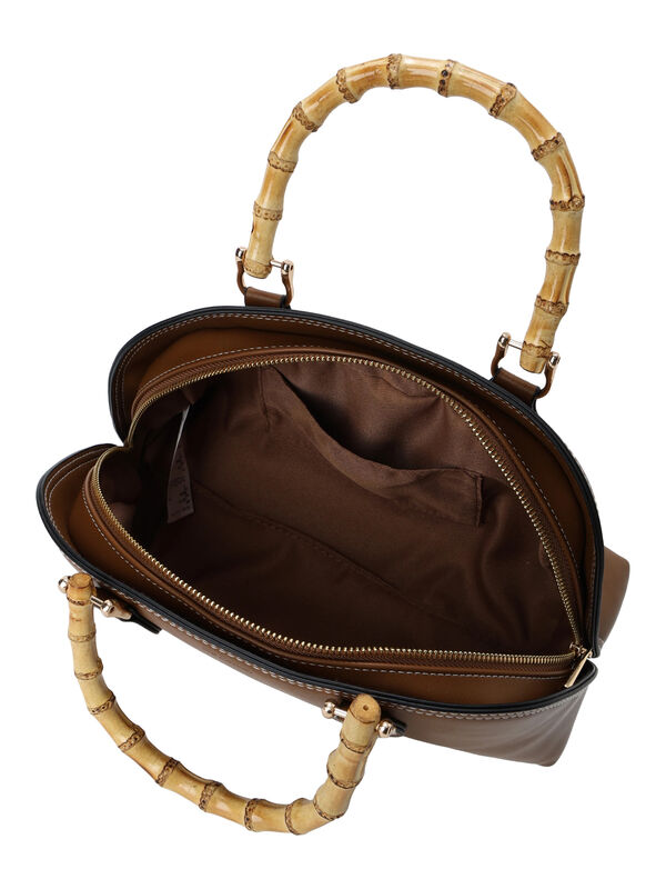 ブラウン バンブーハンドルボストン《2025spring catalog item