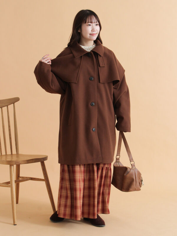 セール】 ケープコート（ブラック/ベージュ/ブラウン/アウター/コート