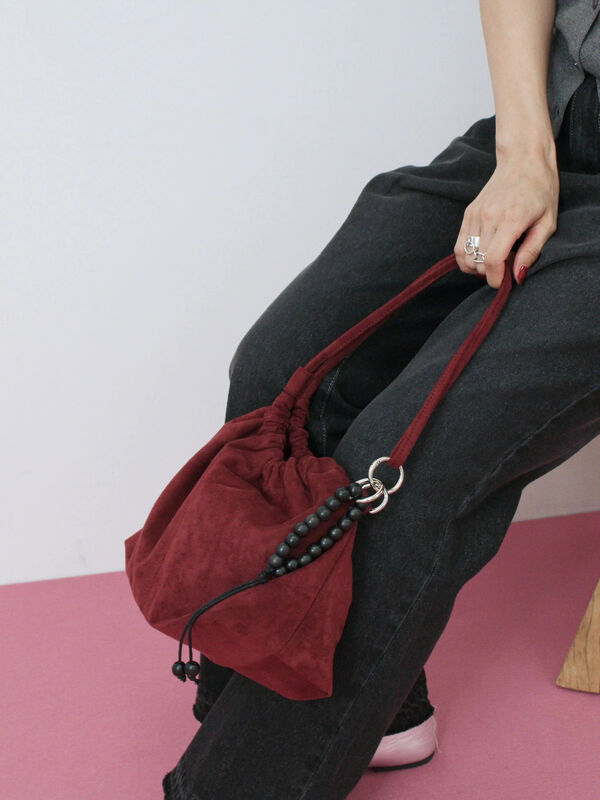 セール】 スエードショルダーバッグ（ブラック/ボルドー/ブラウン