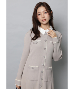 衿付2wayレーストリムニットワンピース | ワンピース | Apuweiser