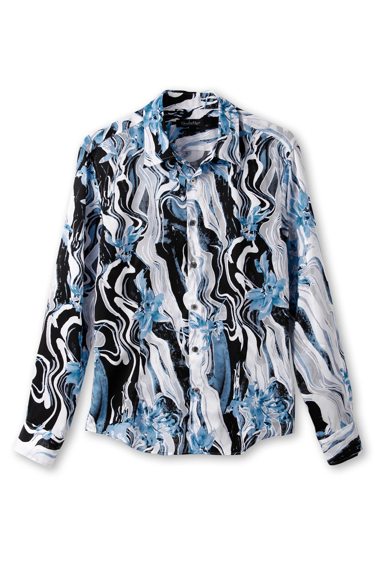 TORNADO MART∴マーブルフラワープリントシャツ / TORNADO MART