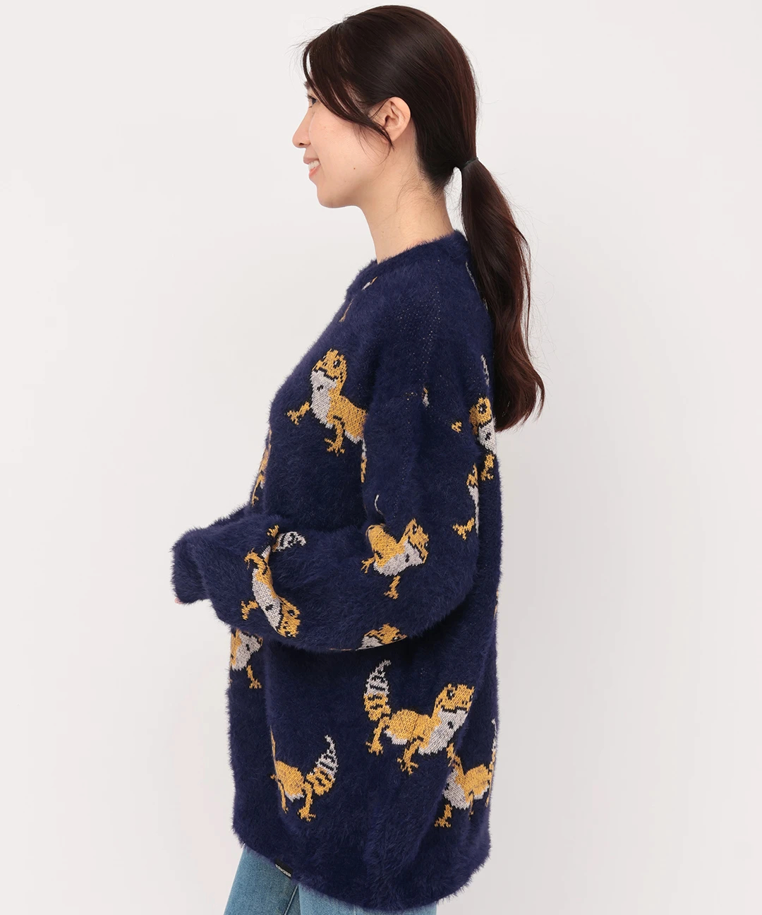 go slow caravan レオパードゲッコーシャギーセーター【WEB限定