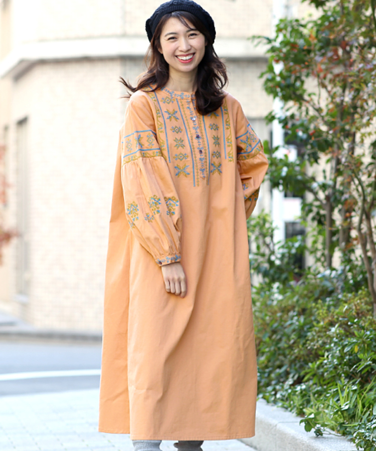 キカ刺繍ワンピース / ワンピース | エスニックファッション＆雑貨の