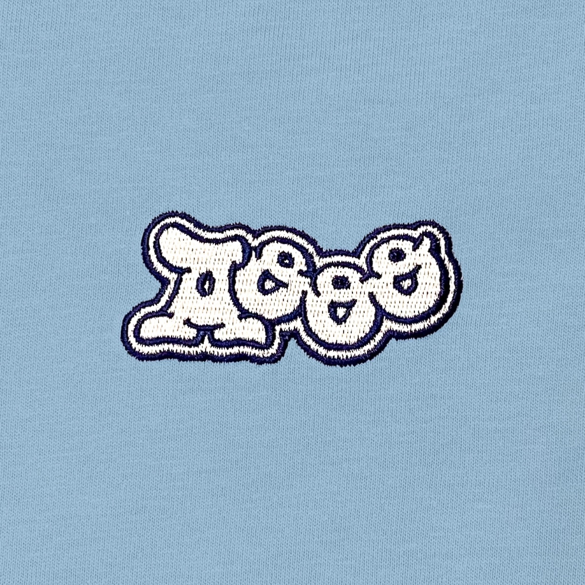 Aooo Oversized Embroidery T-shirt BLUE | Aooo ONLINE STORE
